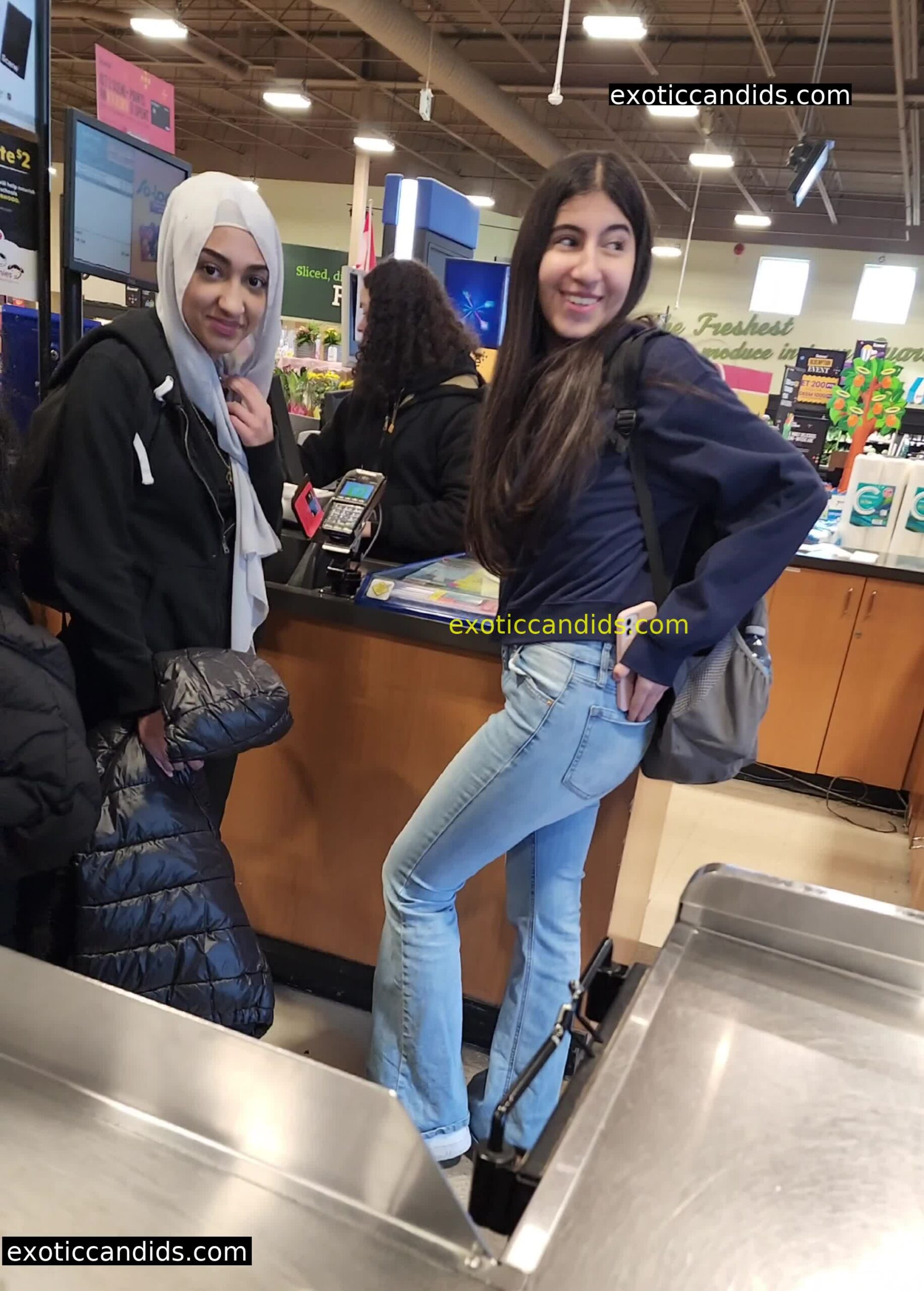 Hijabi and exotic teens